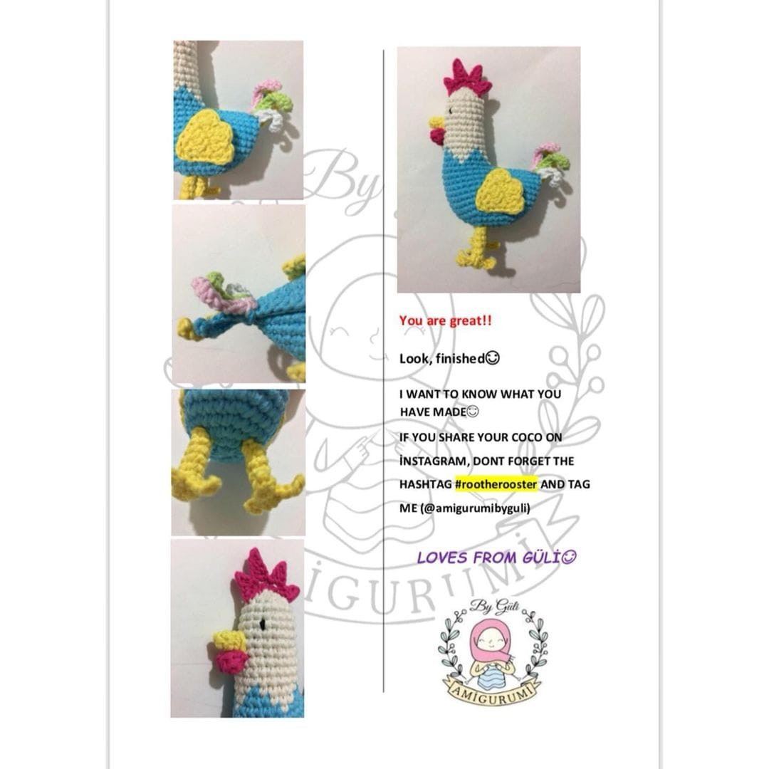 free pattern alert roo the rooster