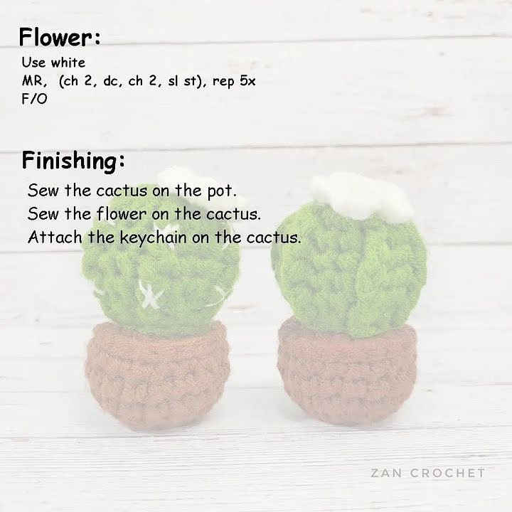 free pattern Cactus pot crochet pattern