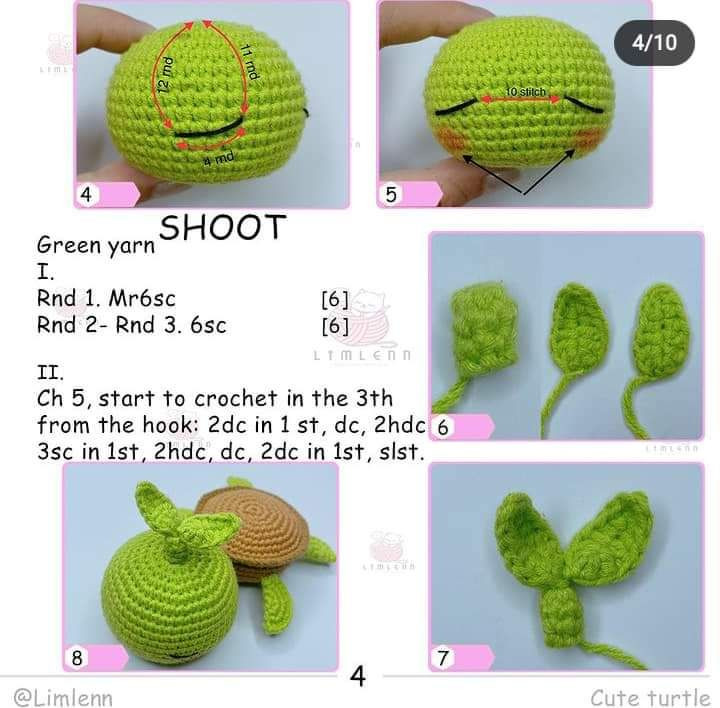 free pattern cute turtle