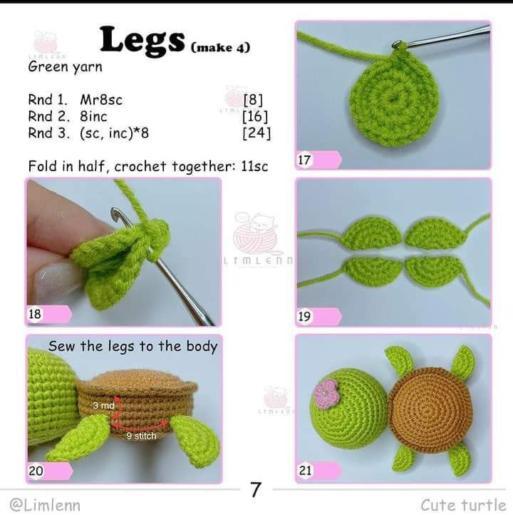 free pattern cute turtle