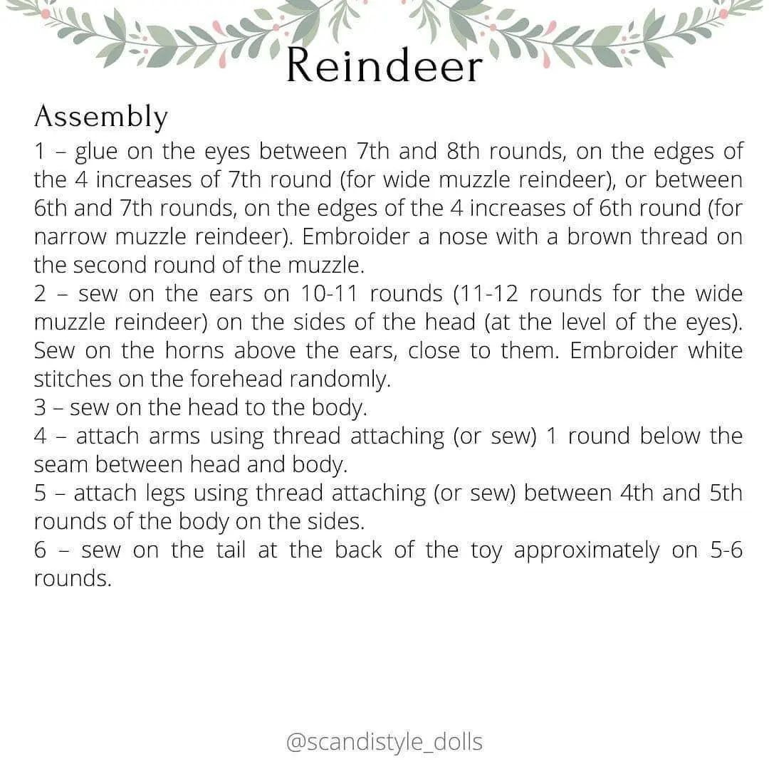 free pattern deer (reindeer)