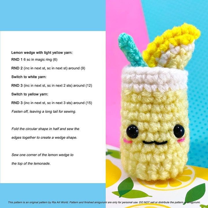 free pattern happy lemonade