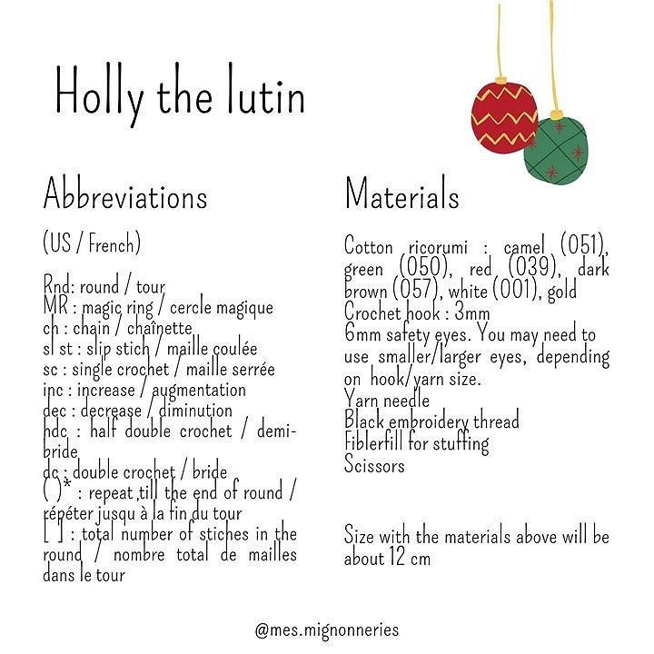 free pattern holly the lutin