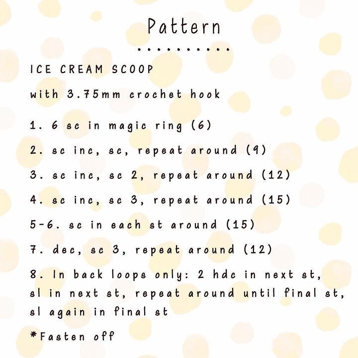 free pattern ice cream