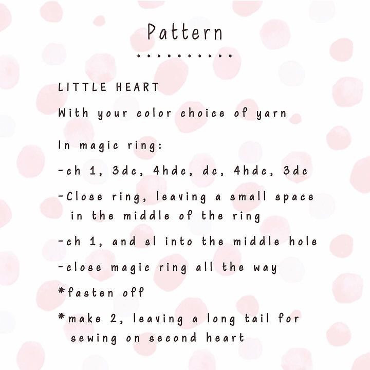 free pattern little heart