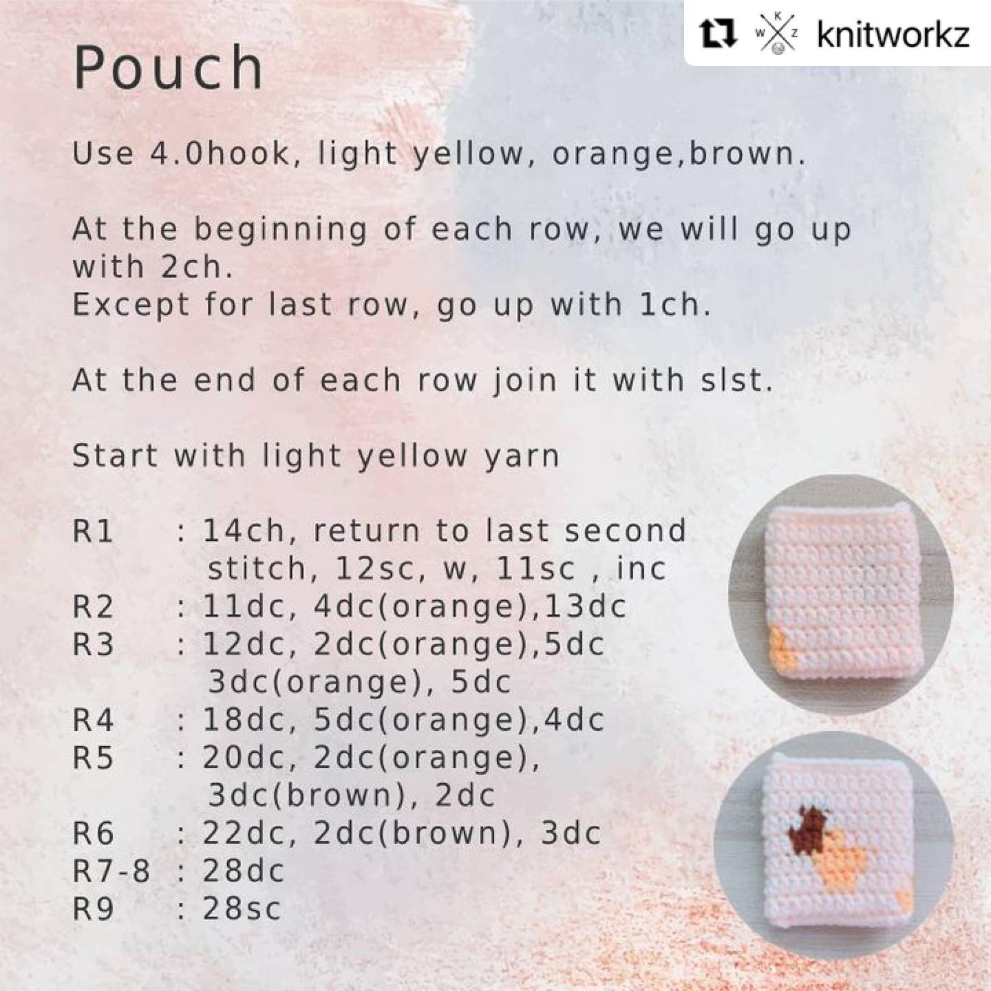 [Free pattern] Neko drawstring pouch
