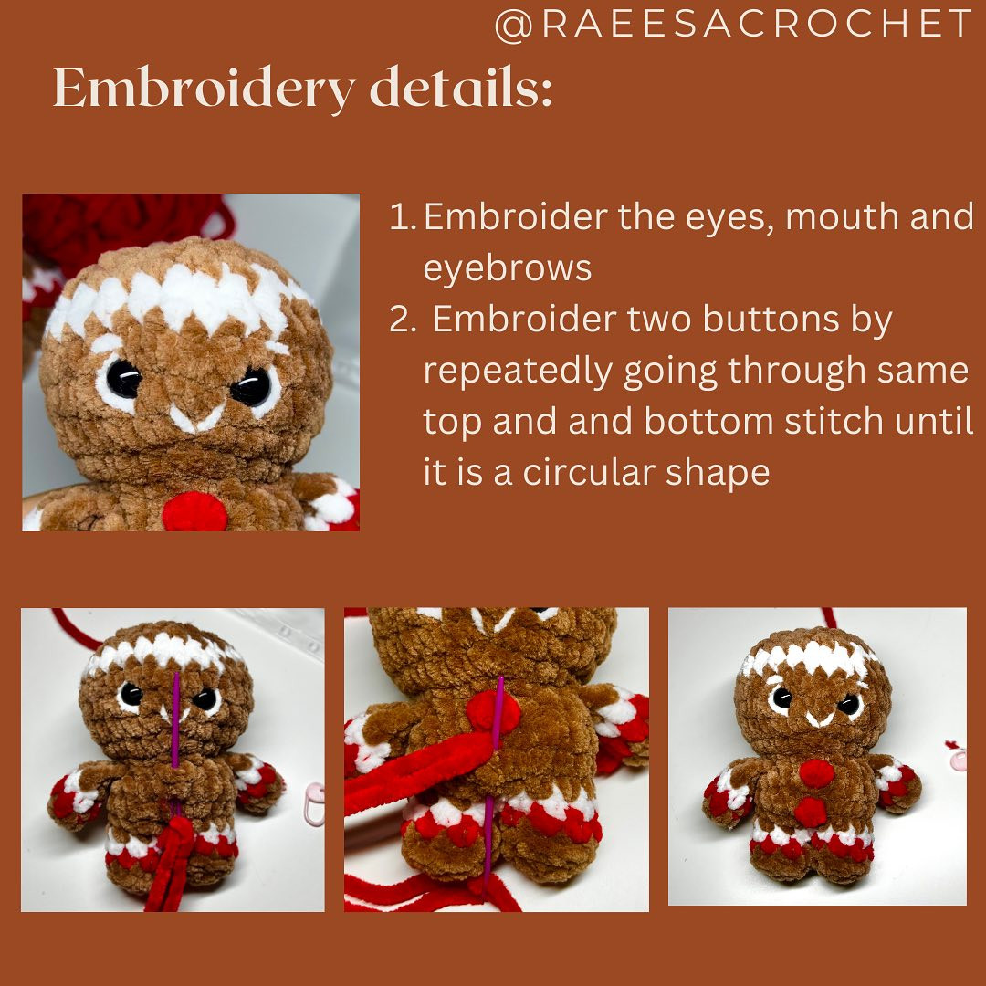 free pattern no sew gingerbread man