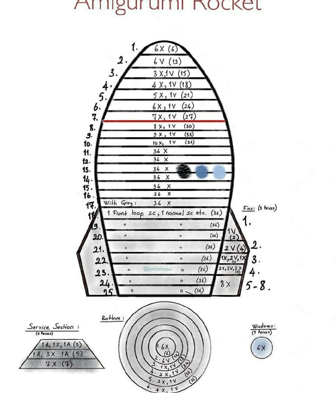 FREE pattern rocket