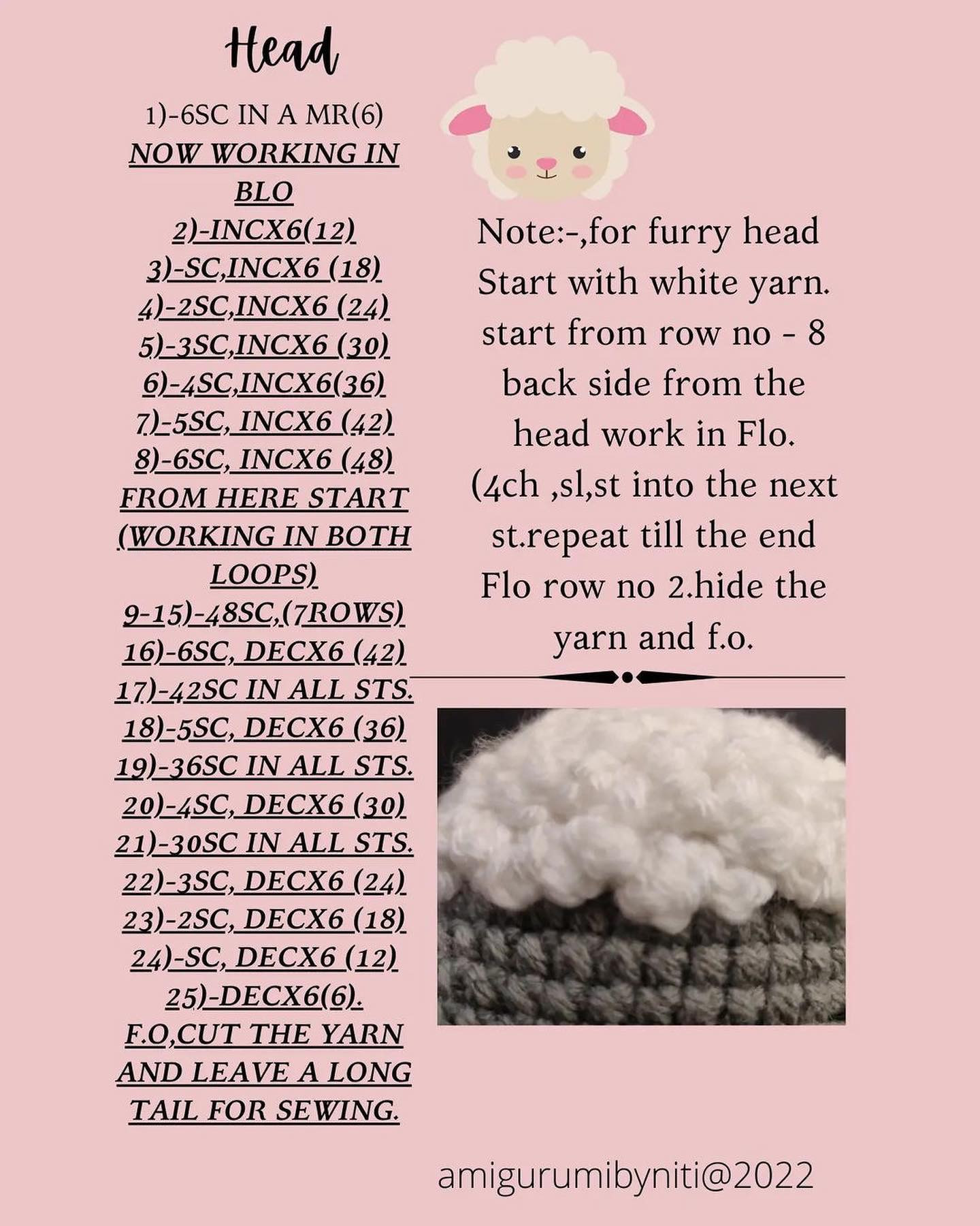 Free pattern Suzzy the sheep 🐑🐑