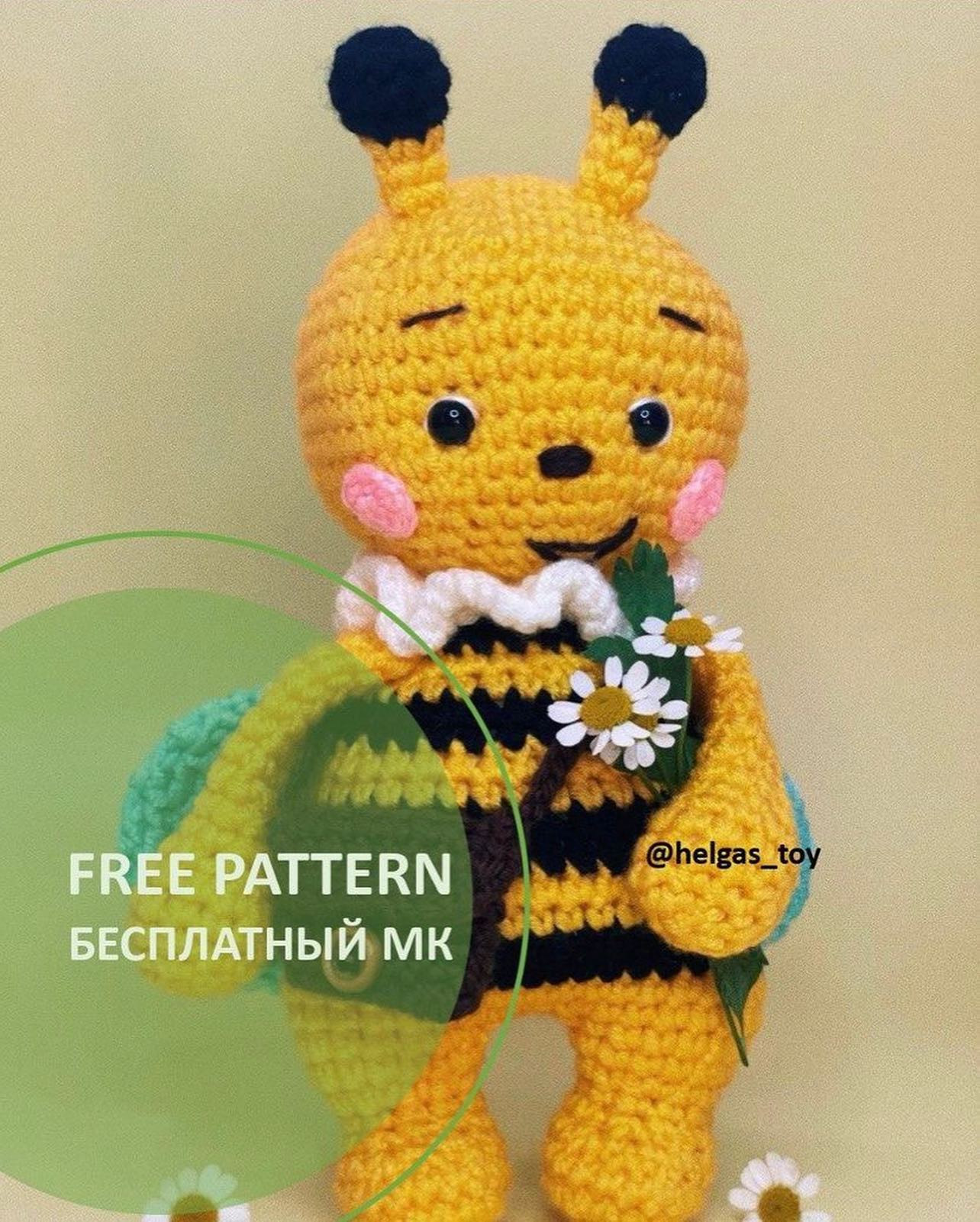 free pattern yellow bee