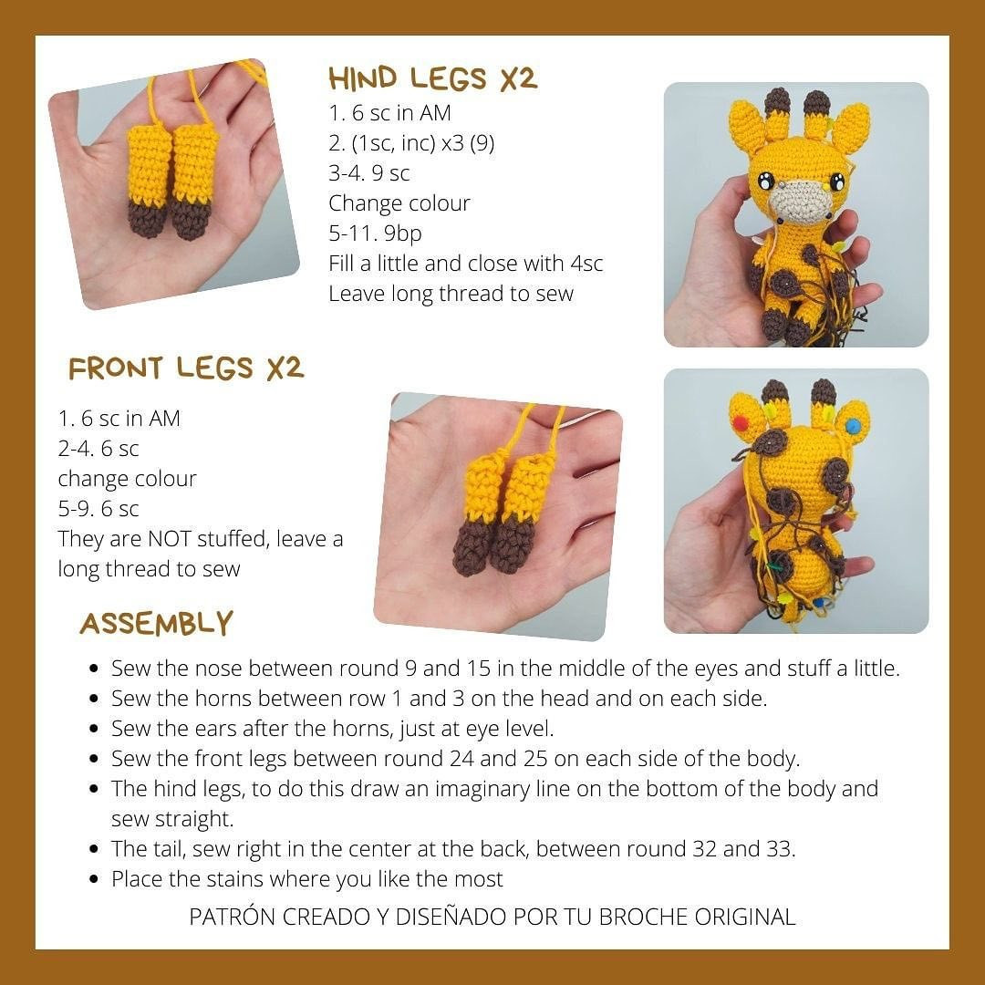 giraffe crochet pattern