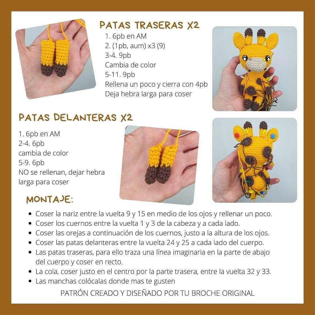 giraffe crochet pattern