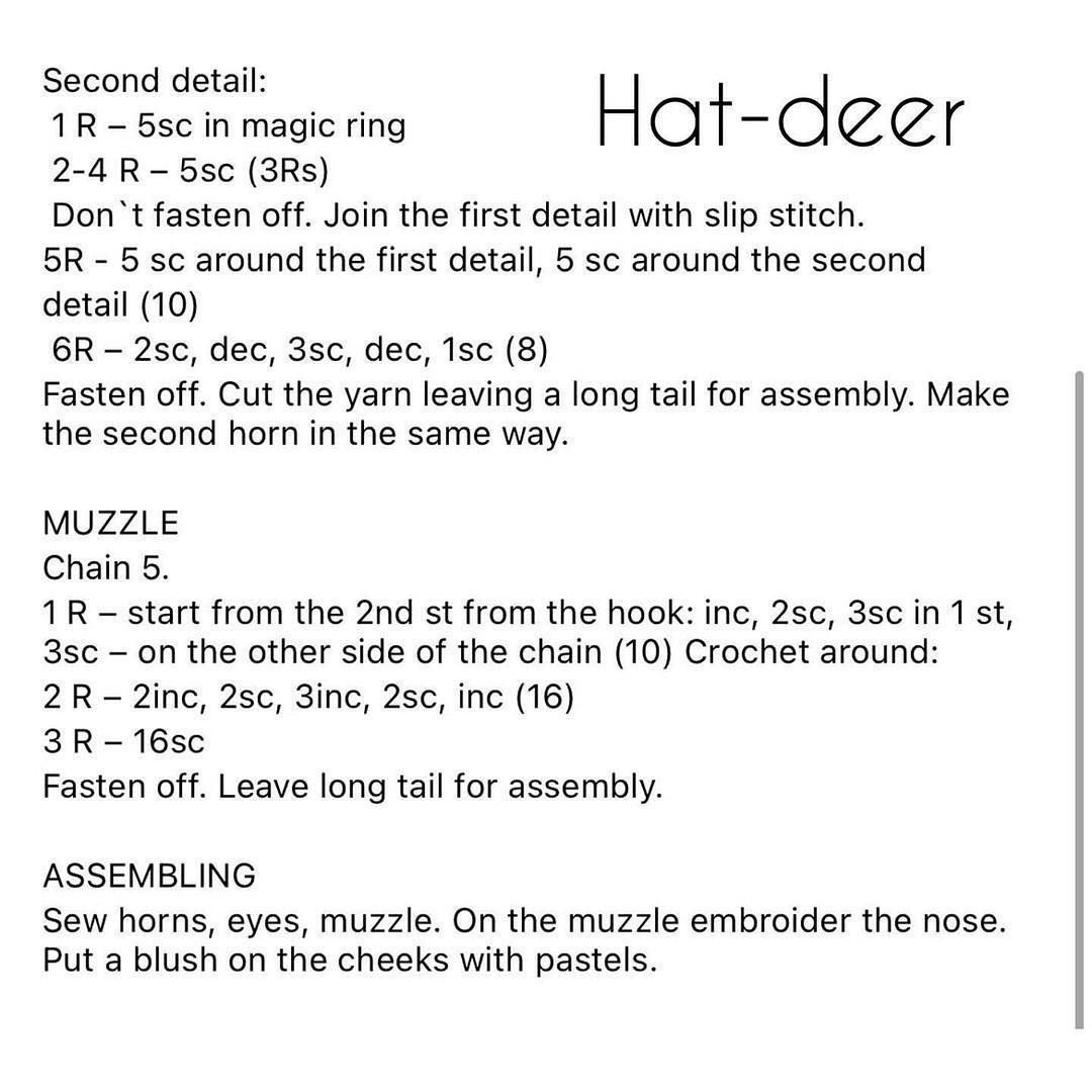 hat snowman, christmas, hat deer crochet pattern