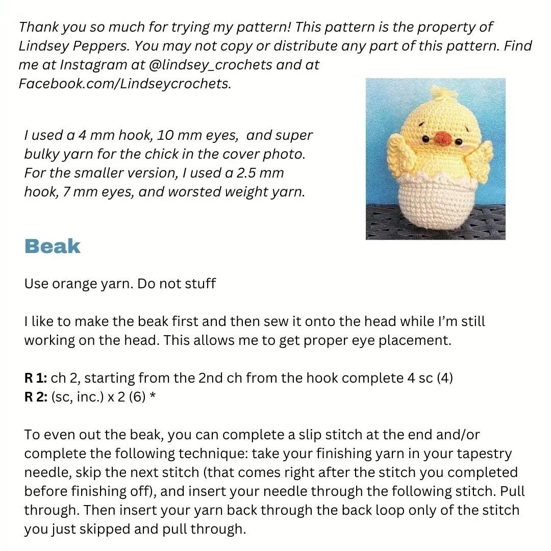 hatching chick 🐣Free crochet pattern