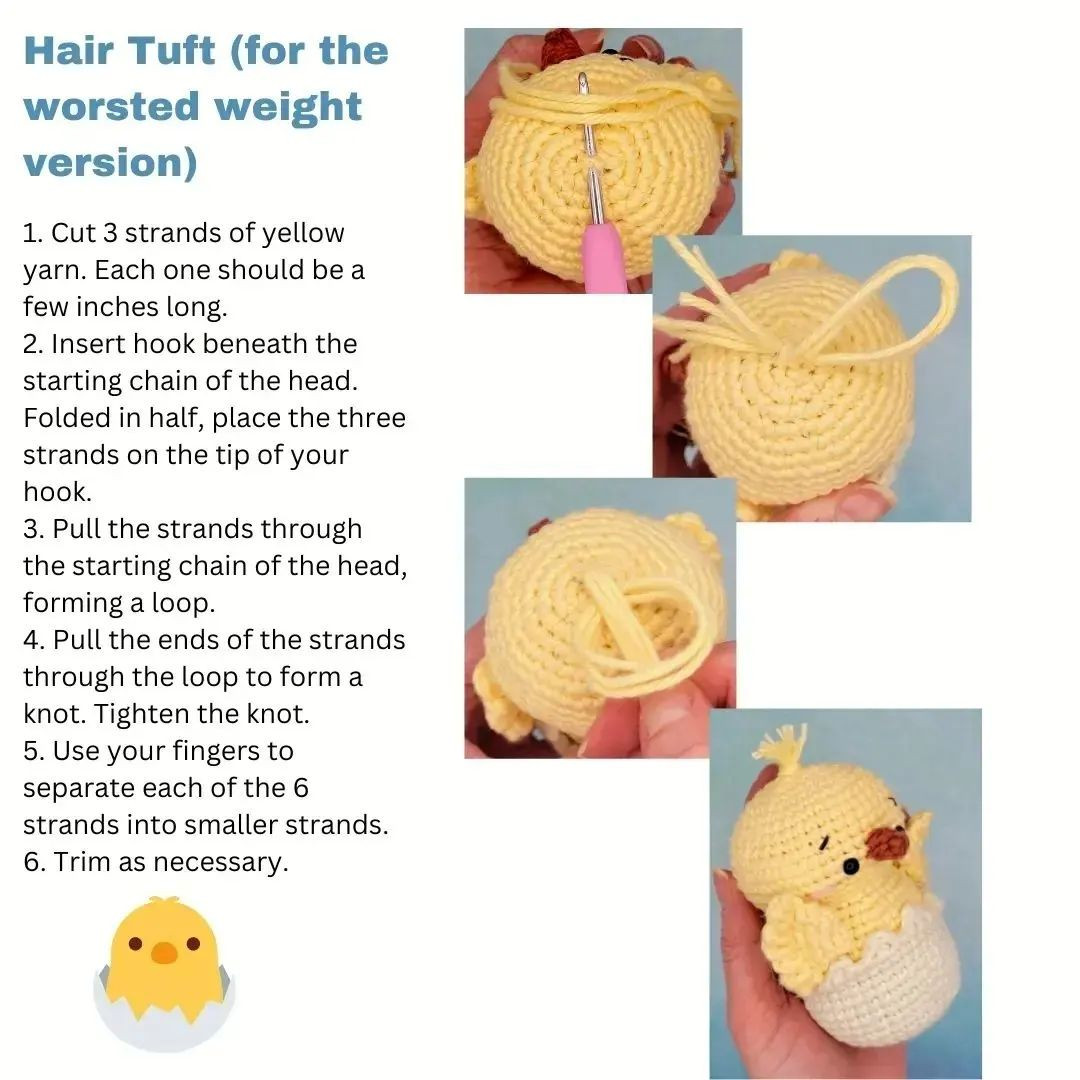 hatching chick 🐣Free crochet pattern