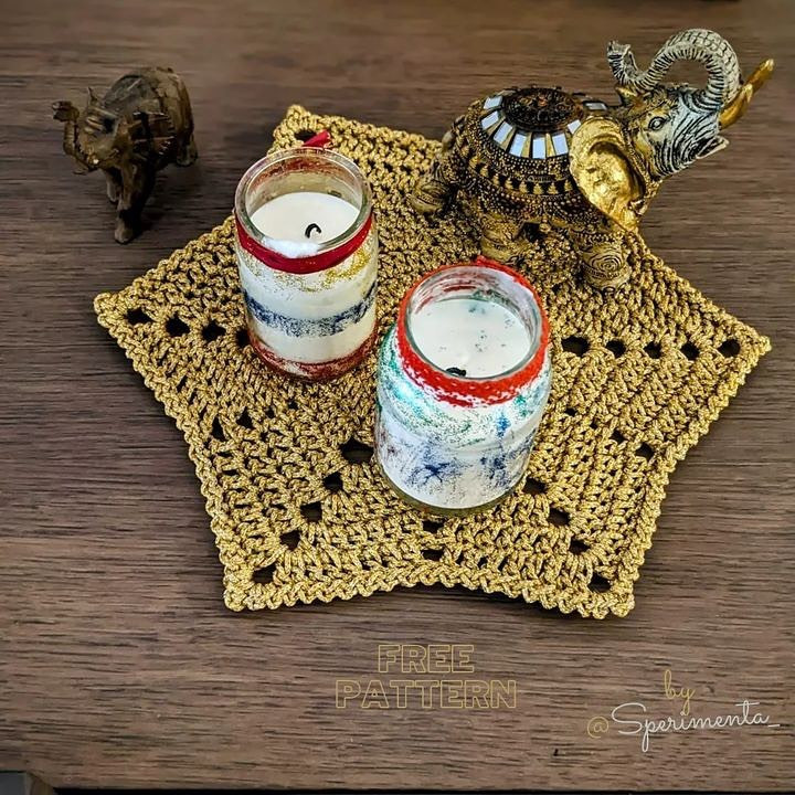 hexagon coaster crochet pattern