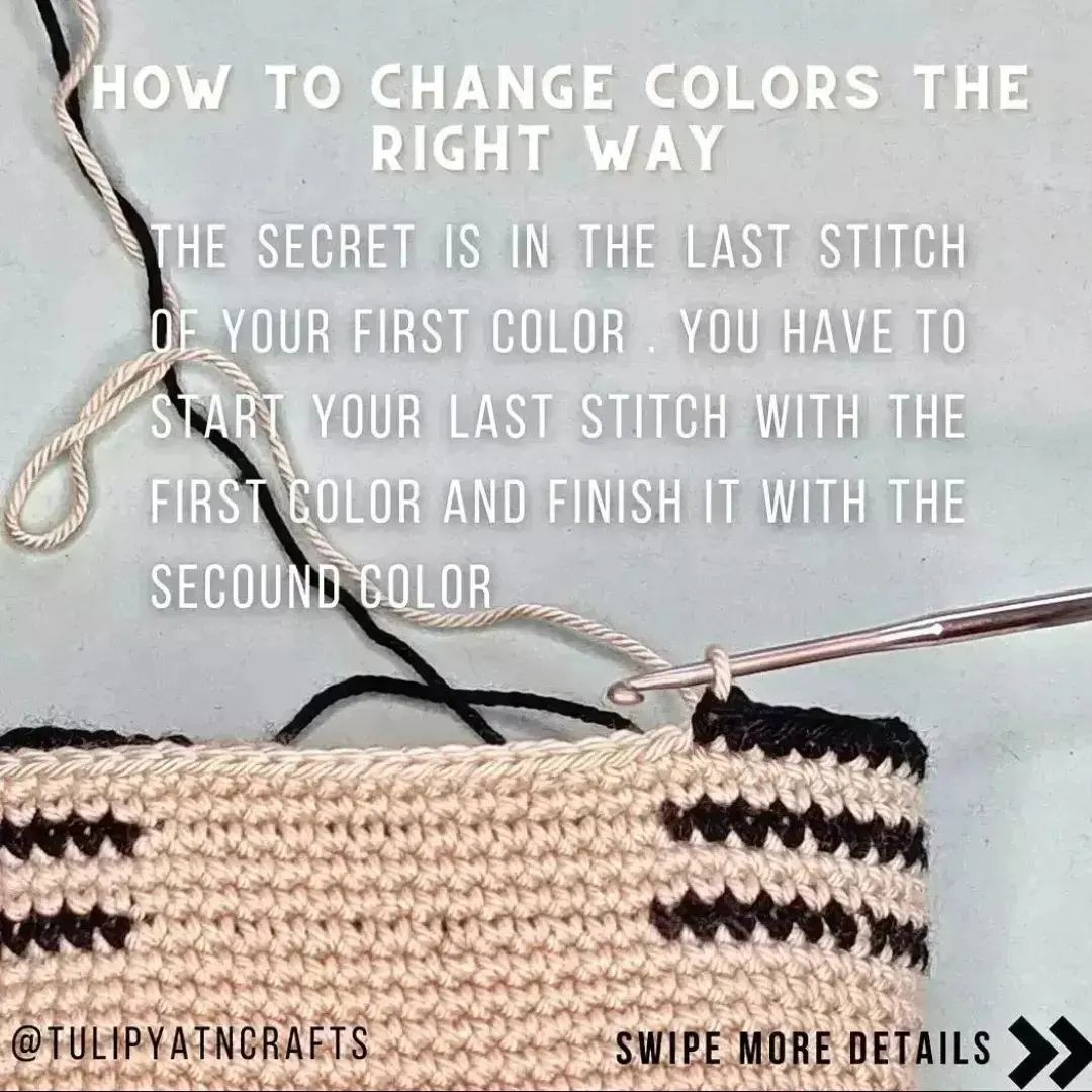 how to change colors the right way crochet pattern