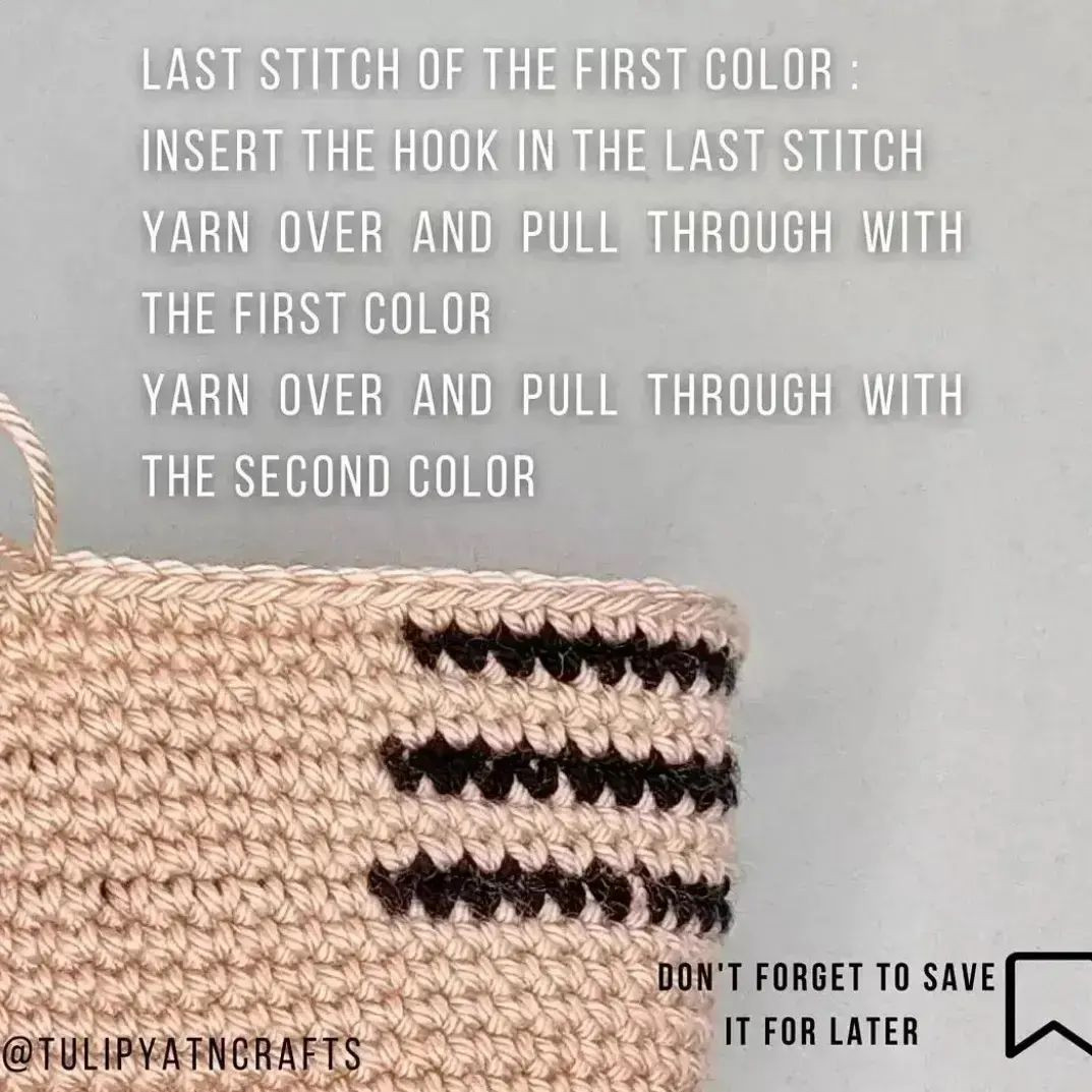 how to change colors the right way crochet pattern