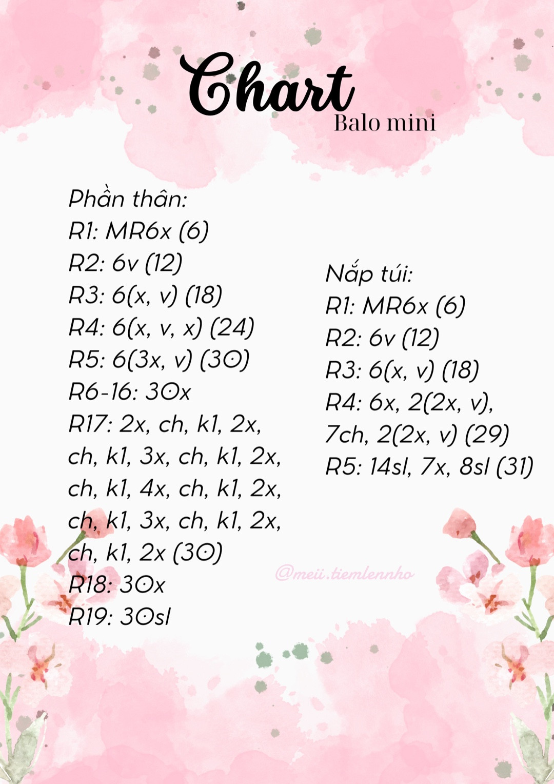 Hướng dẫn móc balo mini