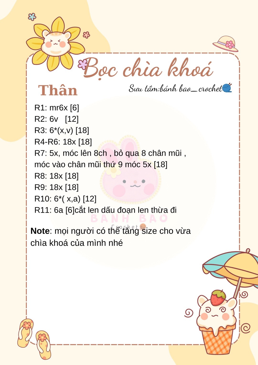 Hướng dẫn móc bọc chìa khóa