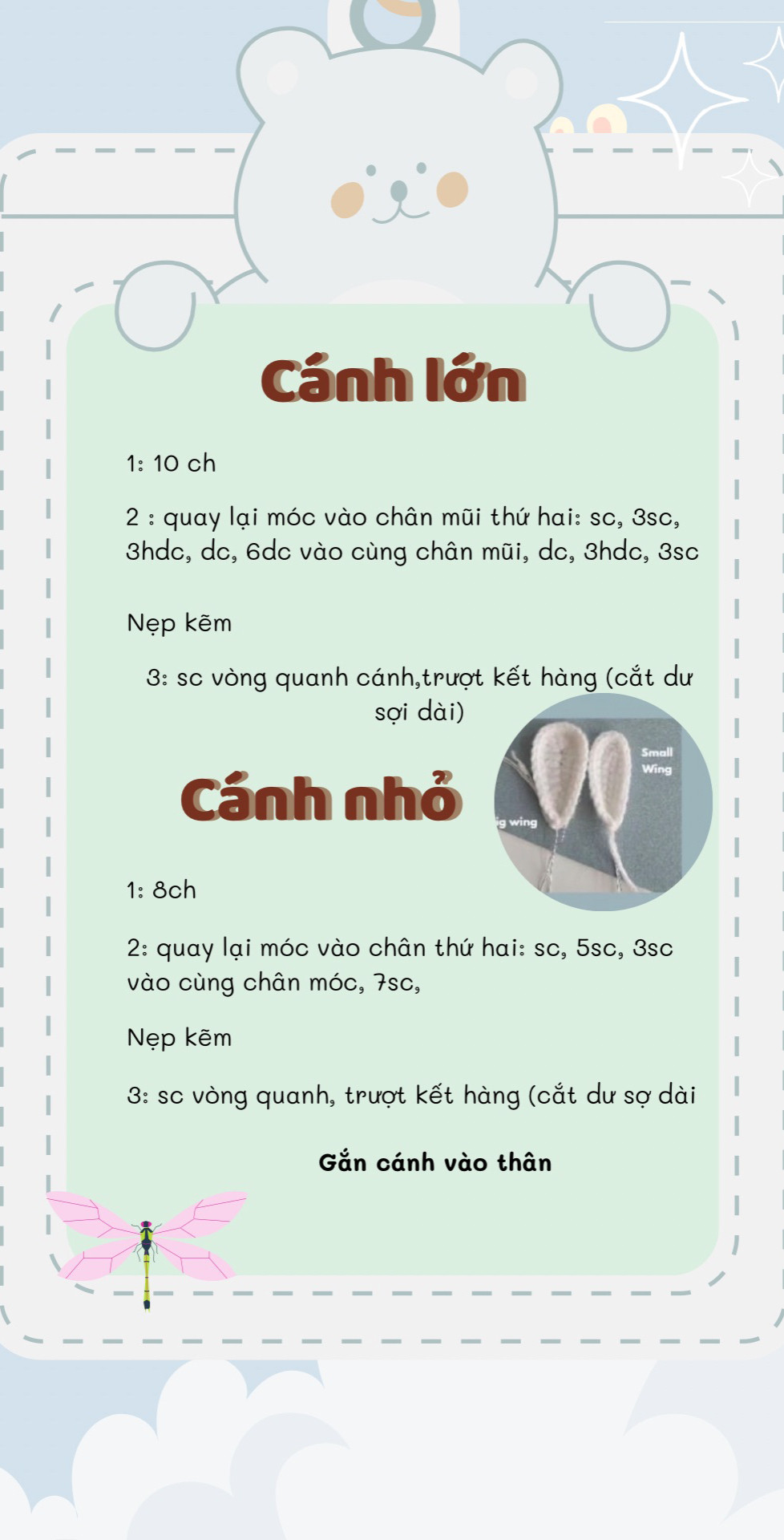 Hướng dẫn móc con chuồn chuồn