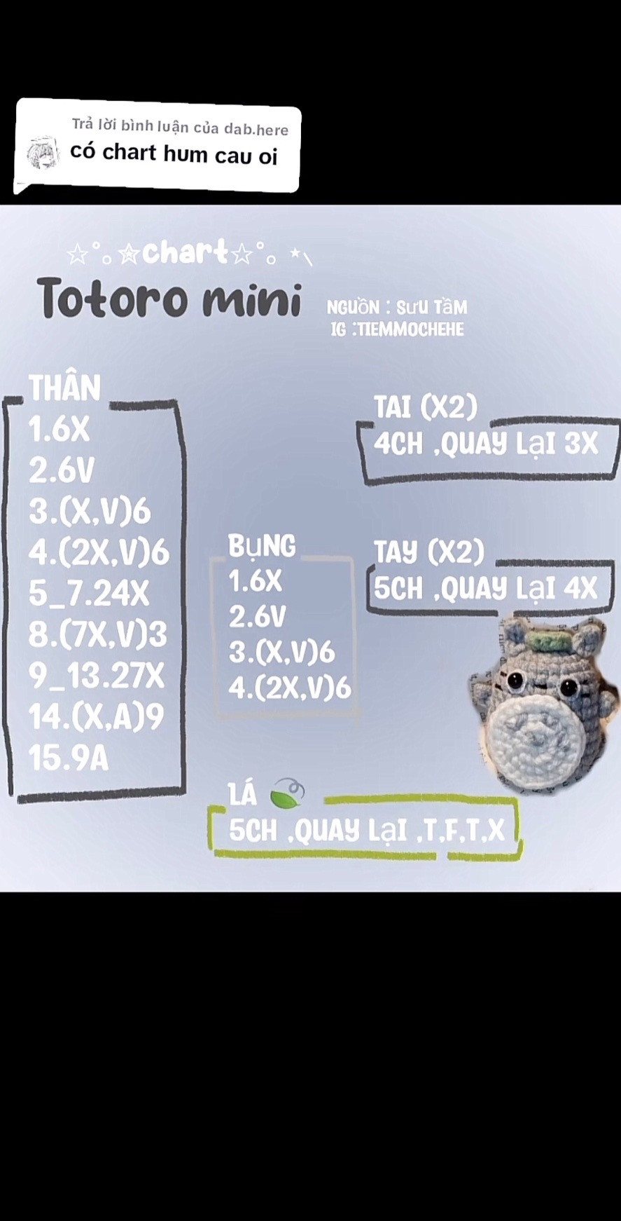 Hướng dẫn móc mini totoro