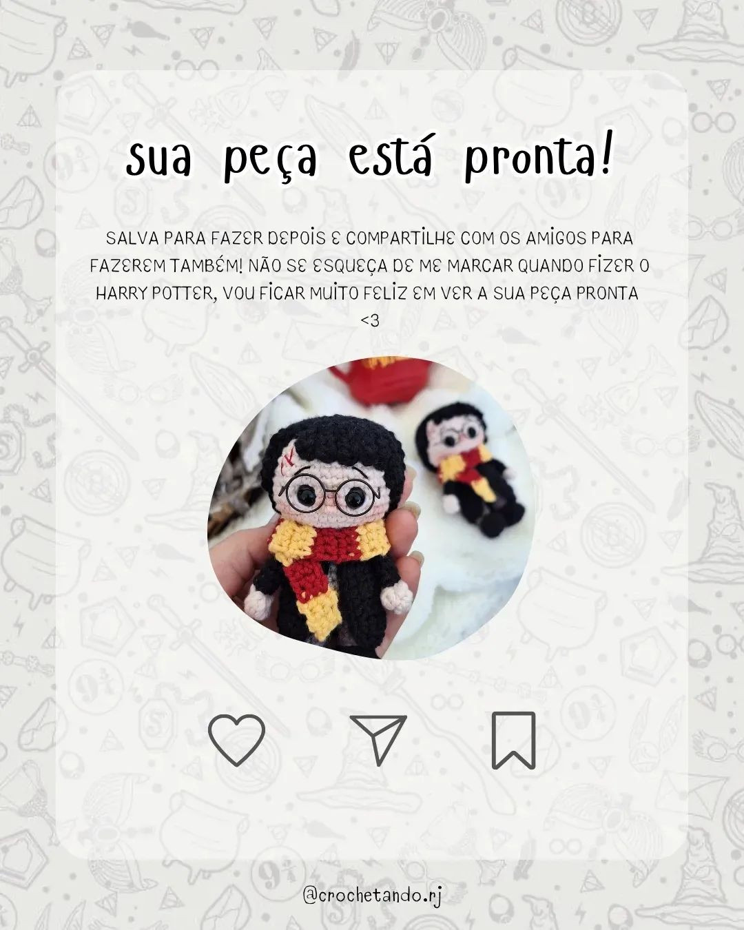 Instruções para fazer crochê de Harry Potter