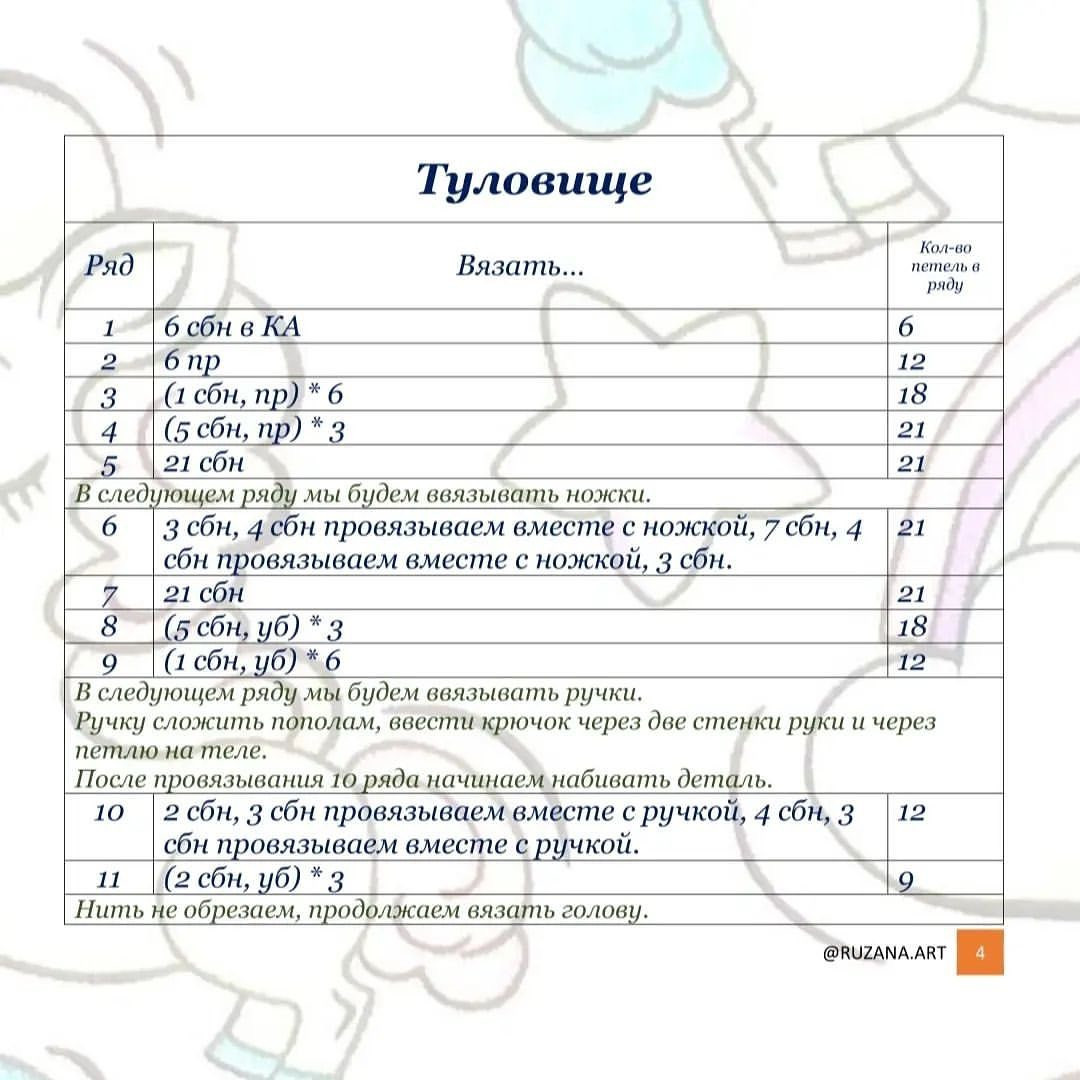 Инструкция по вязанию единорога крючком.