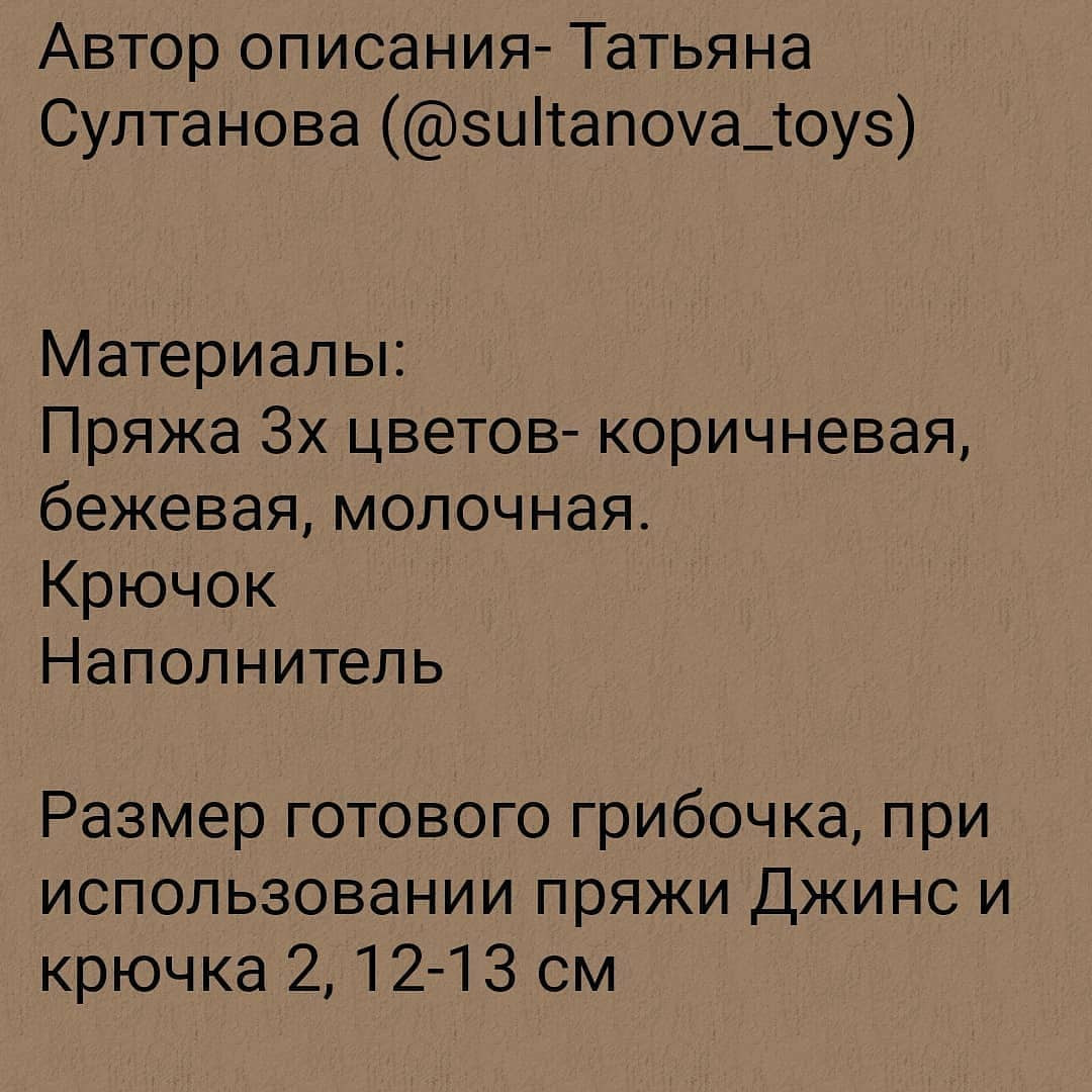 Инструкция по вязанию грибов крючком. Описание грибочков