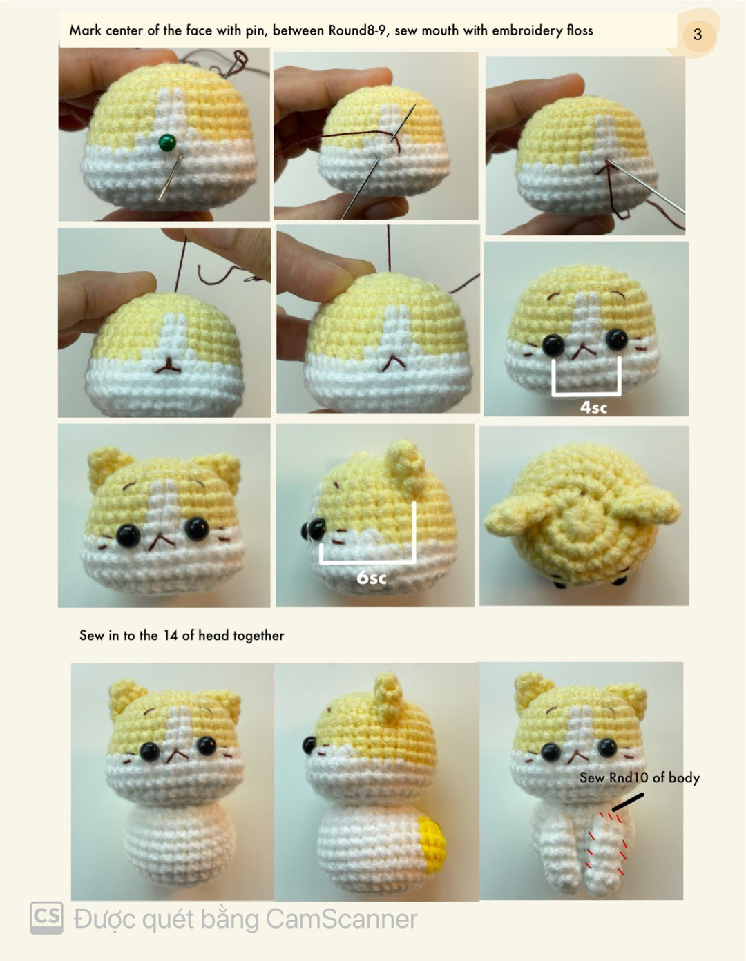 kitten amigurumi pattern