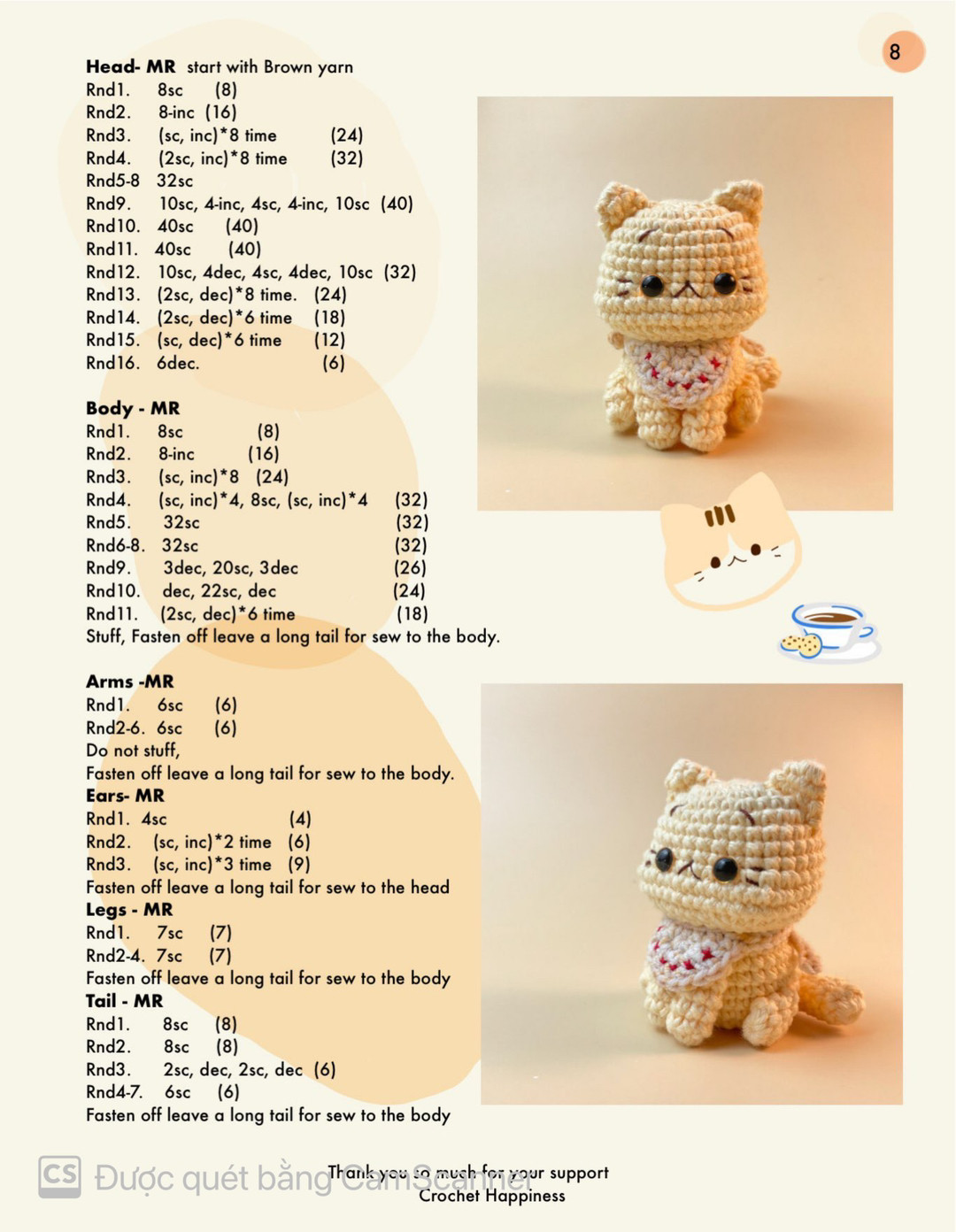 kitten amigurumi pattern