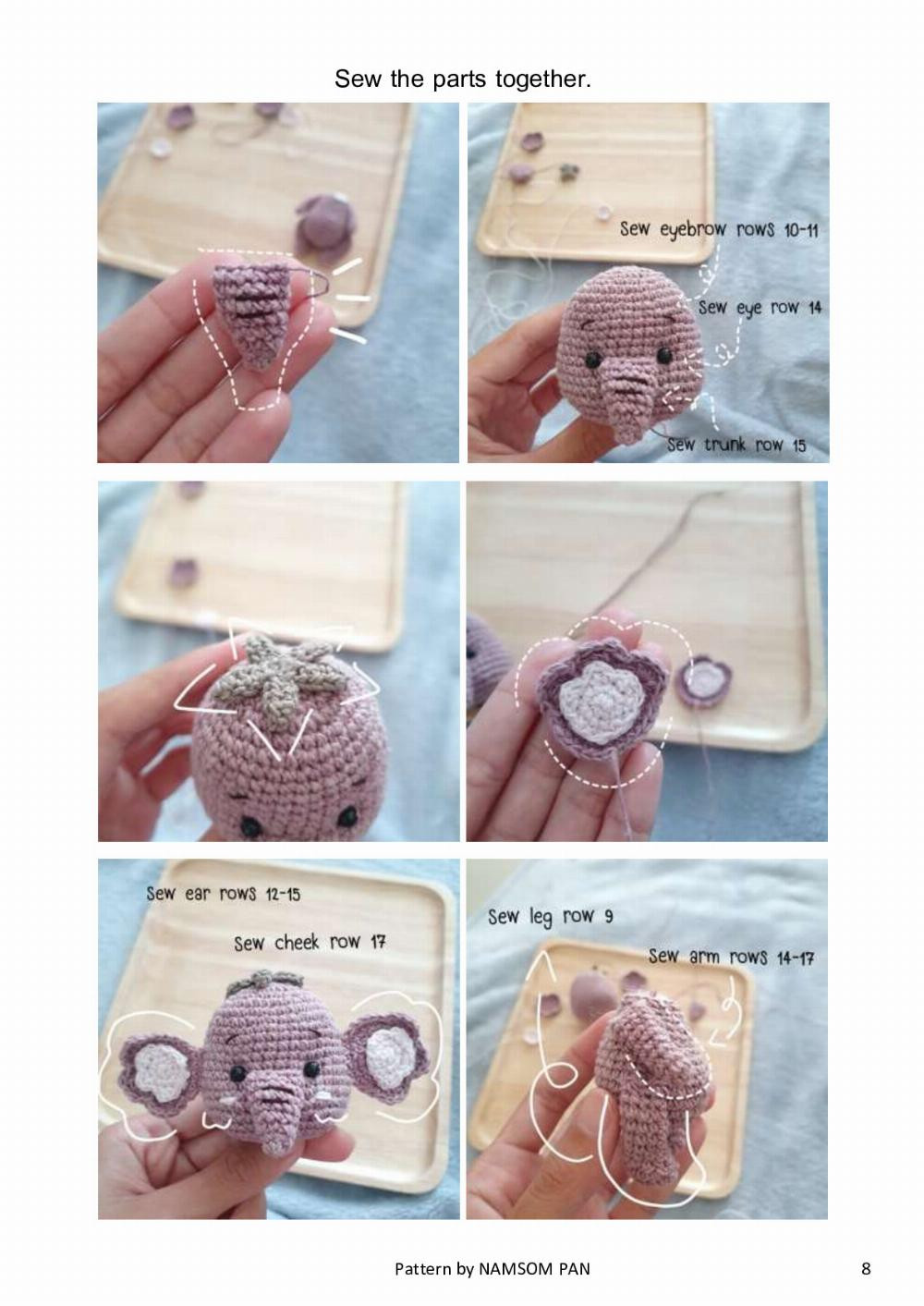 lumpy crochet pattern (elephant)