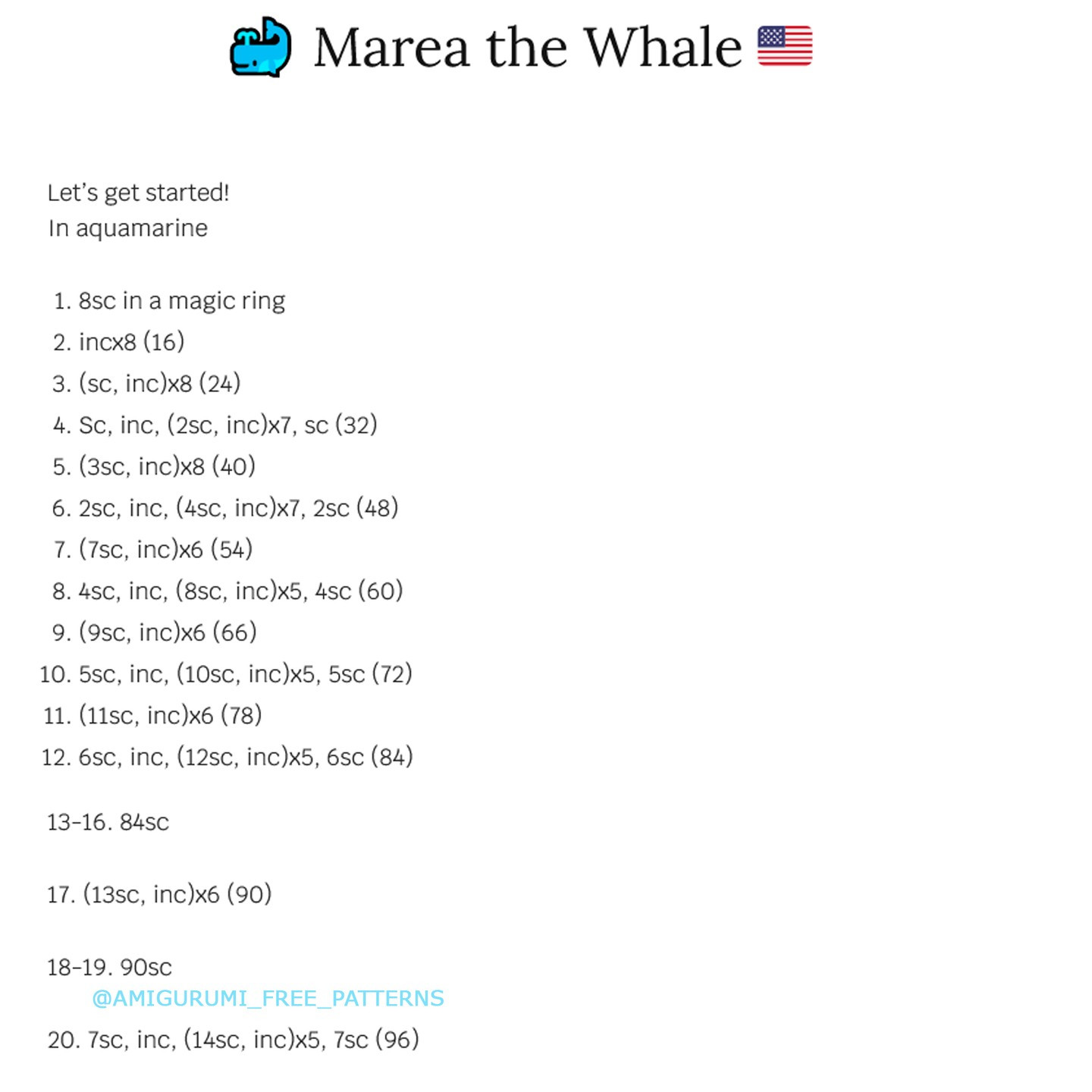 marea the whale crochet pattern