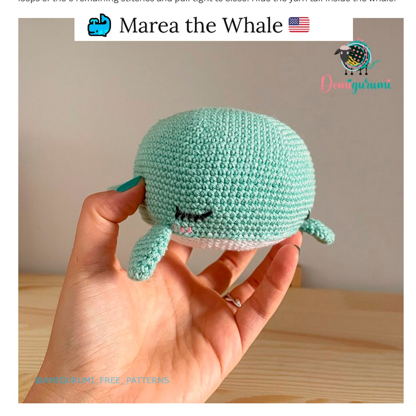 marea the whale crochet pattern