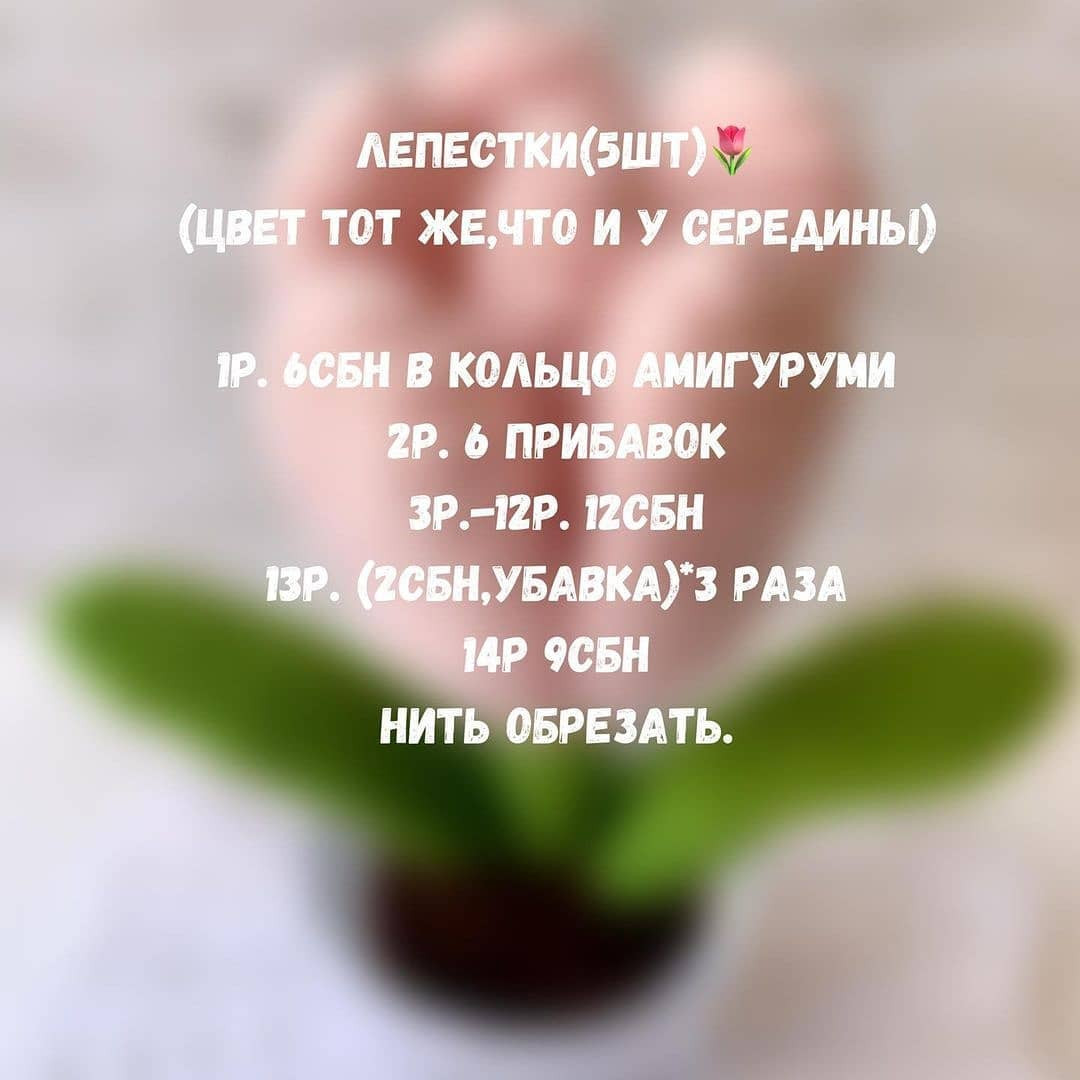 Мастер-класс по вязанию тюльпана🌷