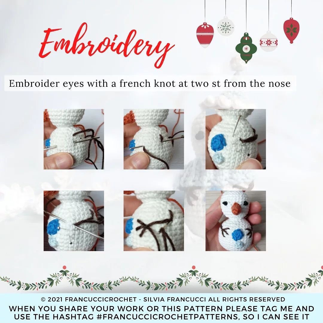 Merry Christmas everyone! ☃️ snowman crochet pattern