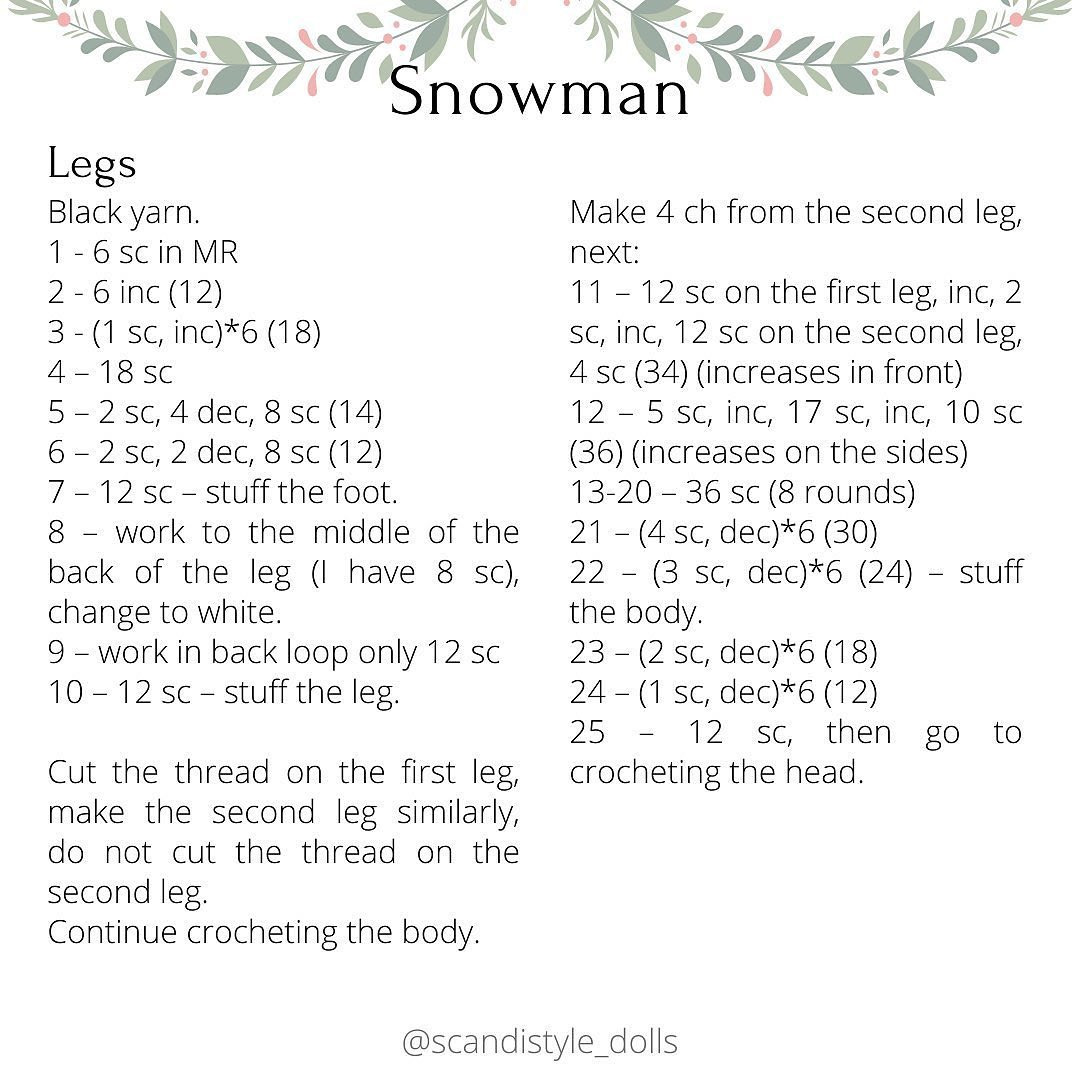 mini snowmen ✨New Christmas ⛄️🎄crochet pattern