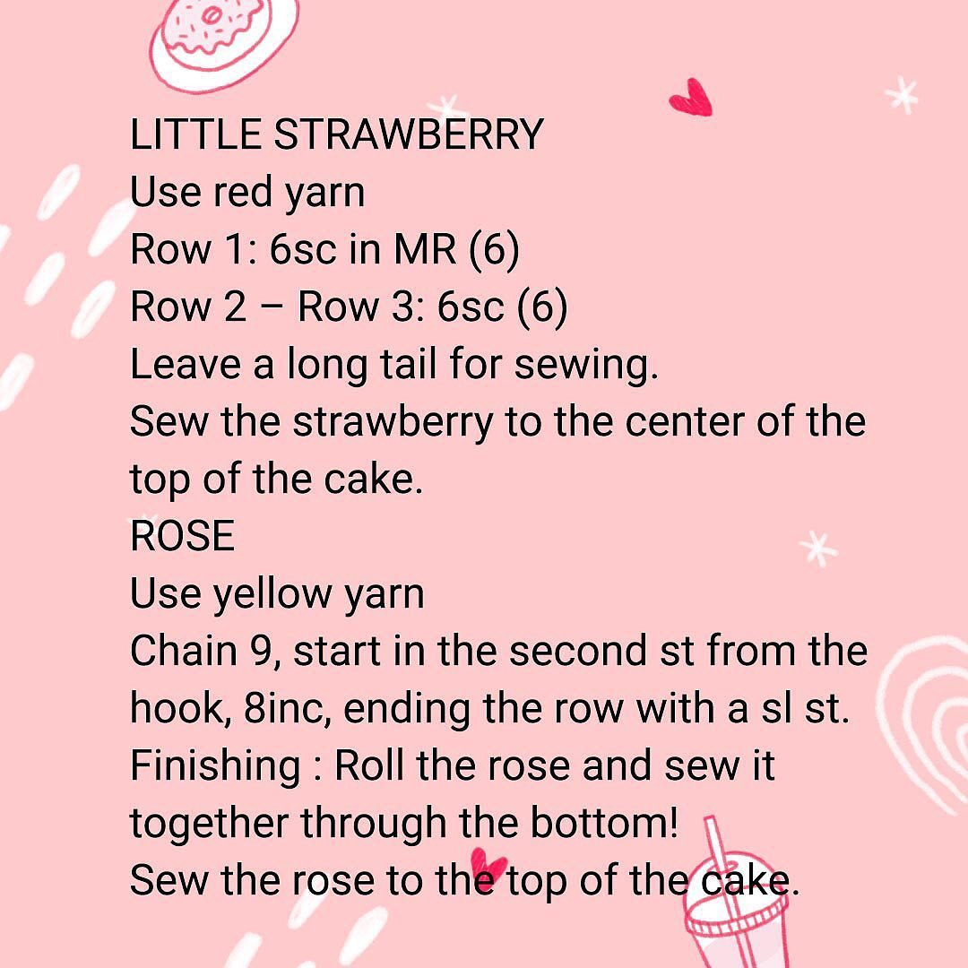 mini sweet cake pattern