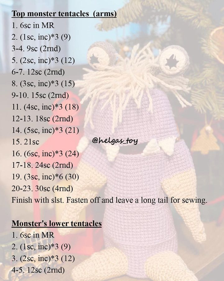 monster costume free crochet pattern