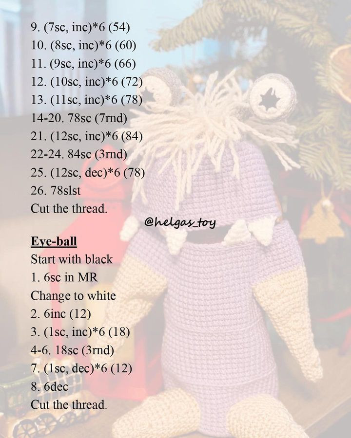 monster costume free crochet pattern