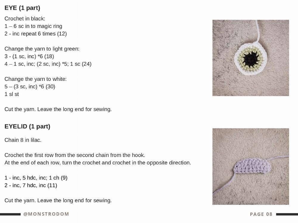 MONSTER crochet pattern