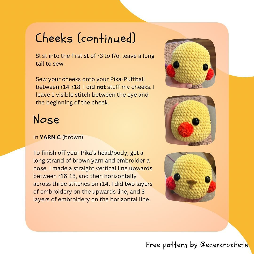 💛PIKA-PUFFBALL FREE PATTERN💛