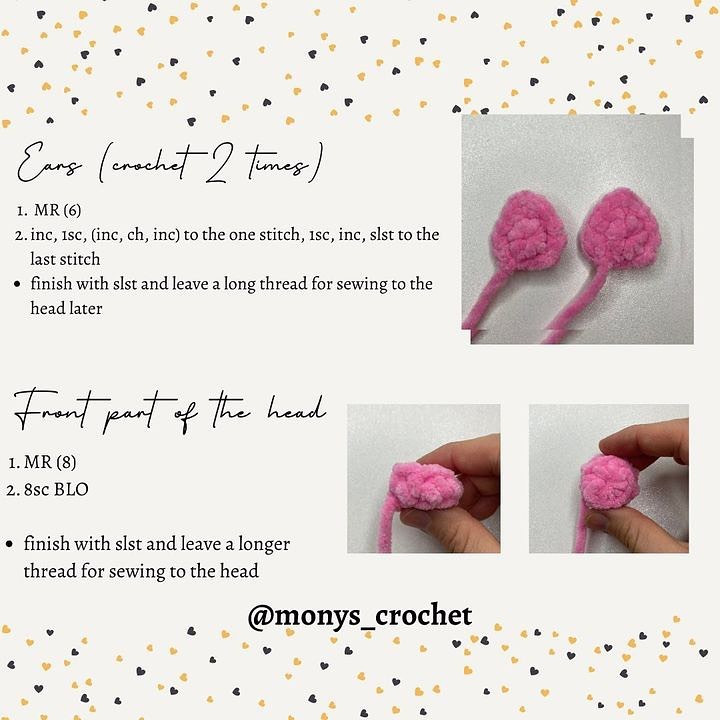 pink little pig crochet pattern