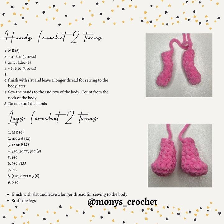 pink little pig crochet pattern