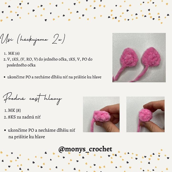 pink little pig crochet pattern