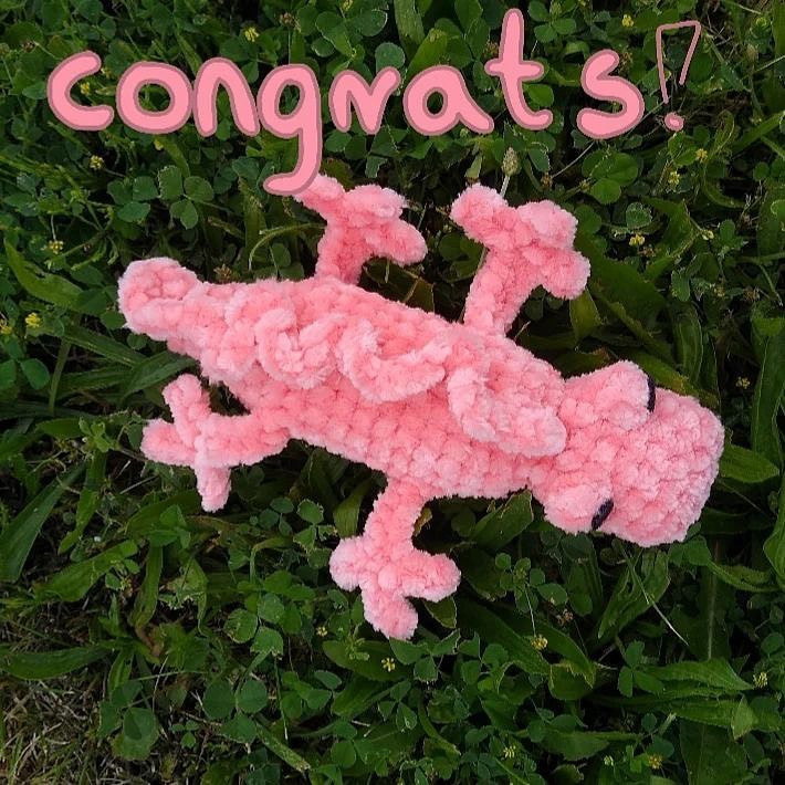 pink lizard crochet pattern