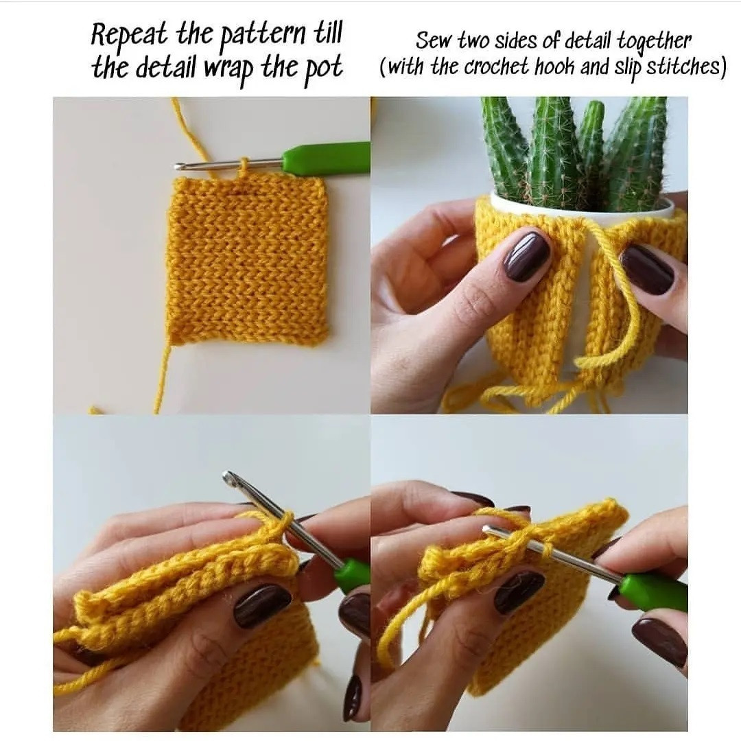Plant pot crochet pattern