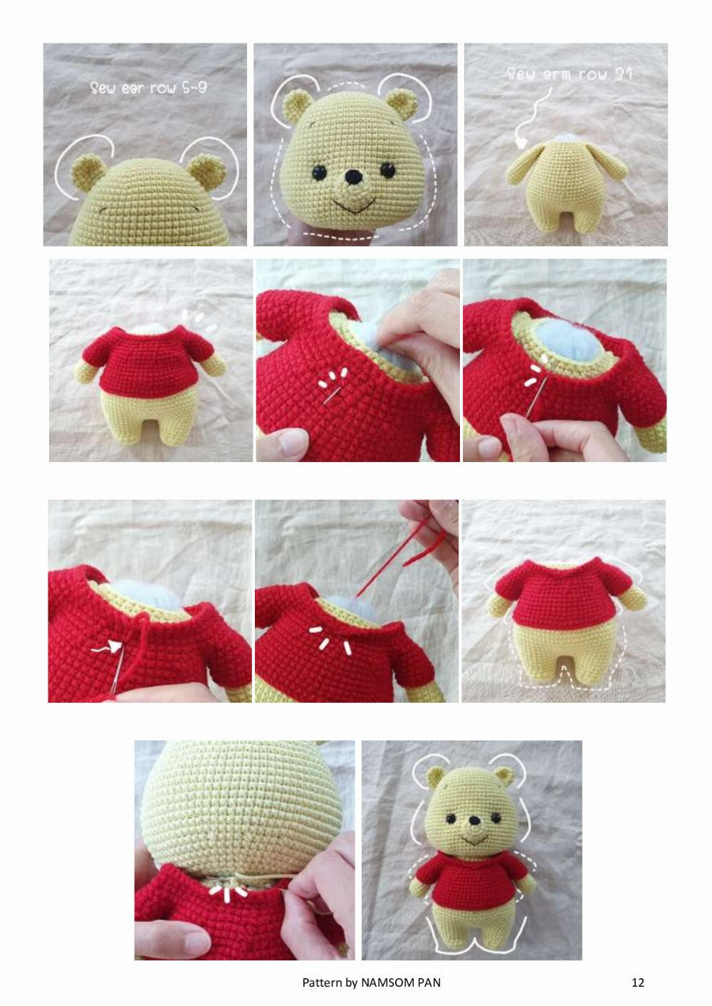 pooh crochet pattern