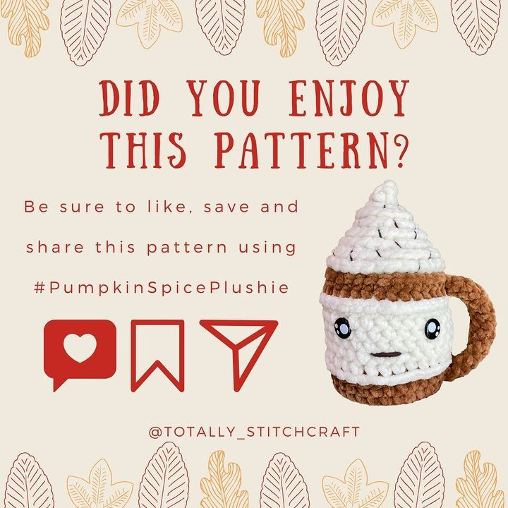 pumkin spice plushie crochet pattern