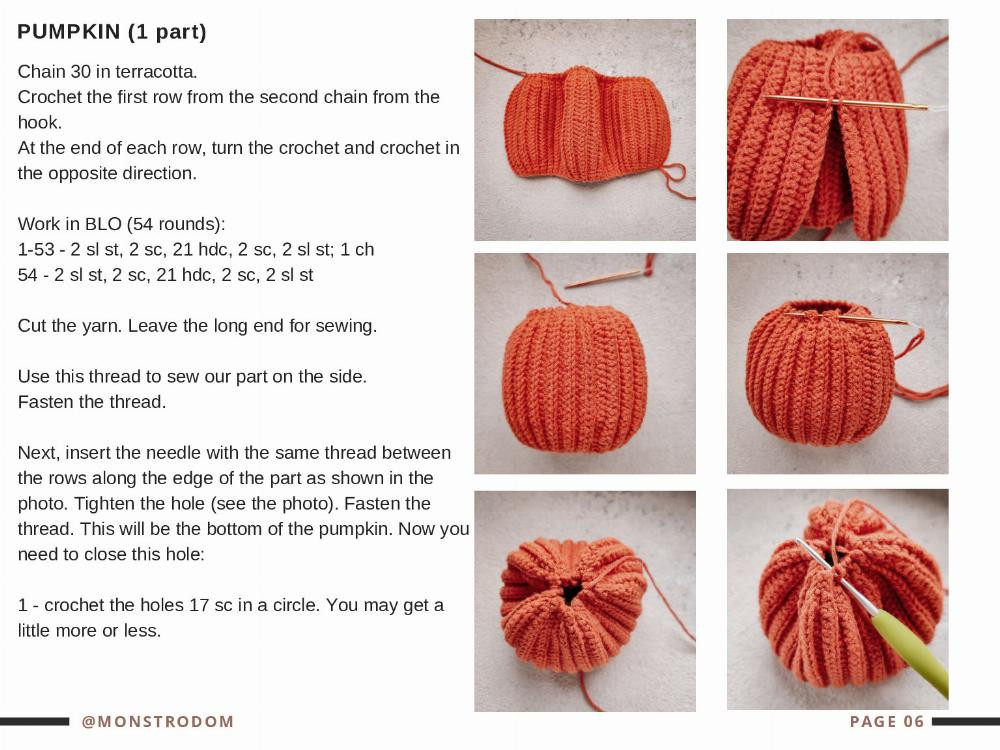 pumpkin ice cream crochet pattern